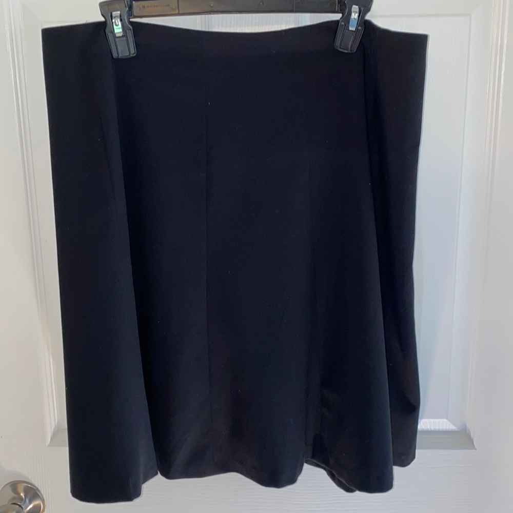 Calvin Klein SWING SKIRT KNEE LENGTH, BLACK, US SIZE 14 zip up